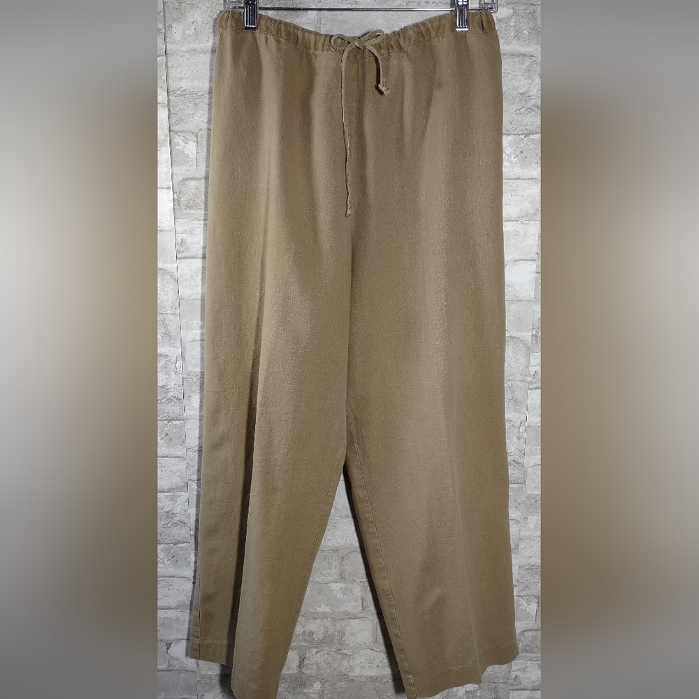Coldwater Creek Linen/Rayon Drawstring Pants